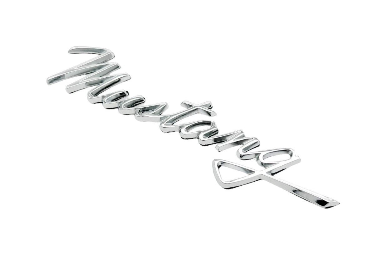 Chrome Fender Side Script Emblem Replacement for Ford Mustang (1965–1966)