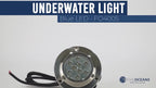2X LED Transom Underwater Lights for Boat 12V - High Power Blue