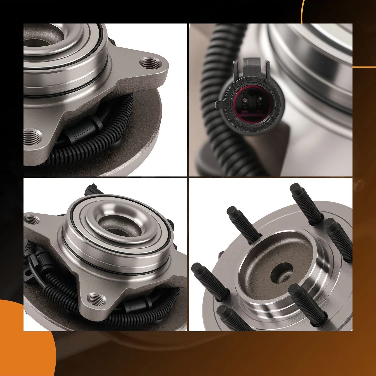 Front Wheel Bearing Hub Units for Ford F-150 (2009–2010) 515117 6 Bolt RWD