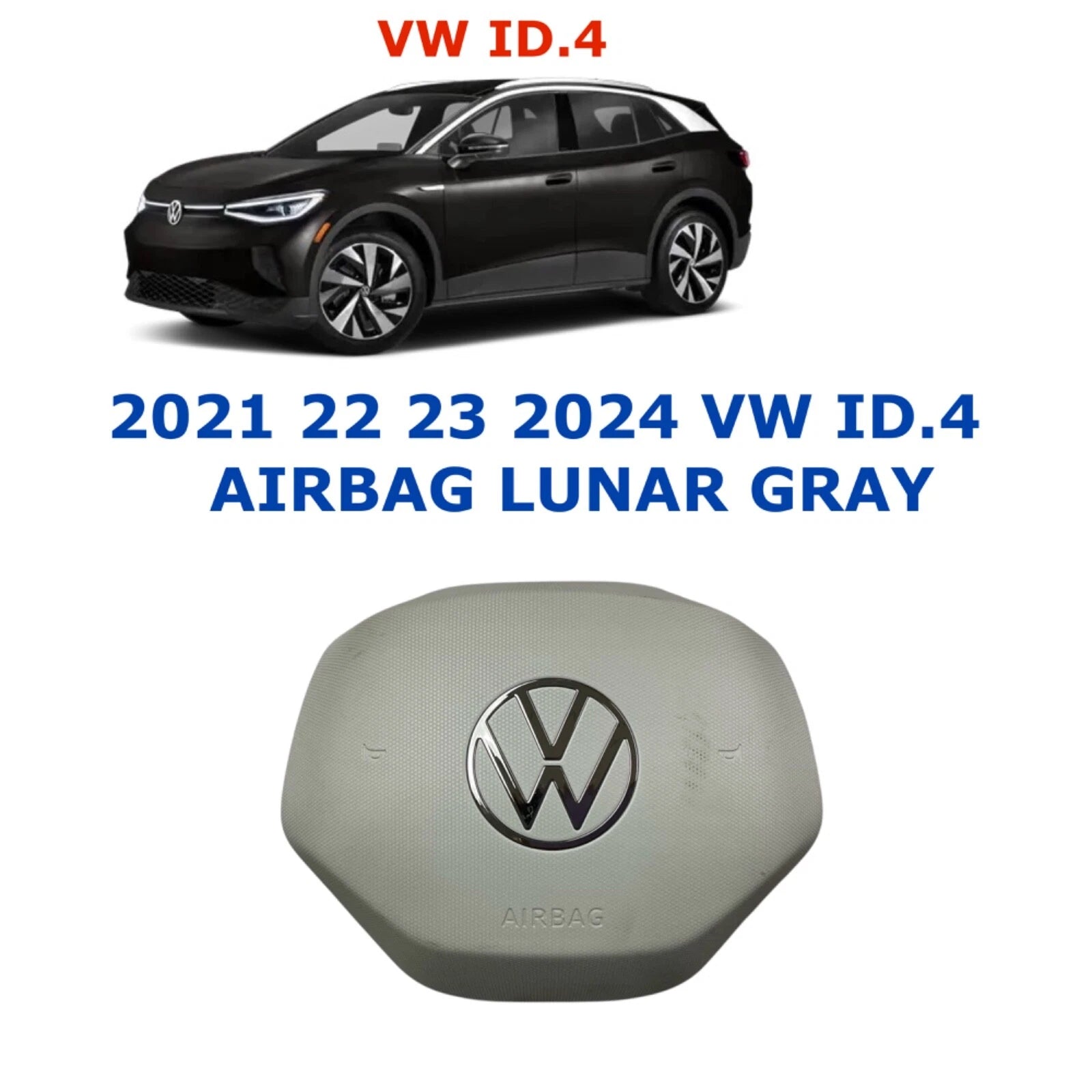 Driver Wheel Airbag for VW ID.4 (2021–2024) LUNAR GRAY 11K.880.201.D