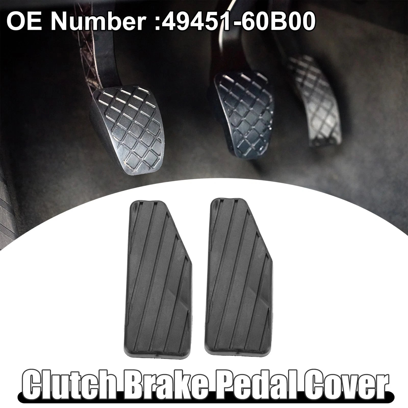 2X Gas Pedal Covers for Suzuki Aerio (2002–2007) Black