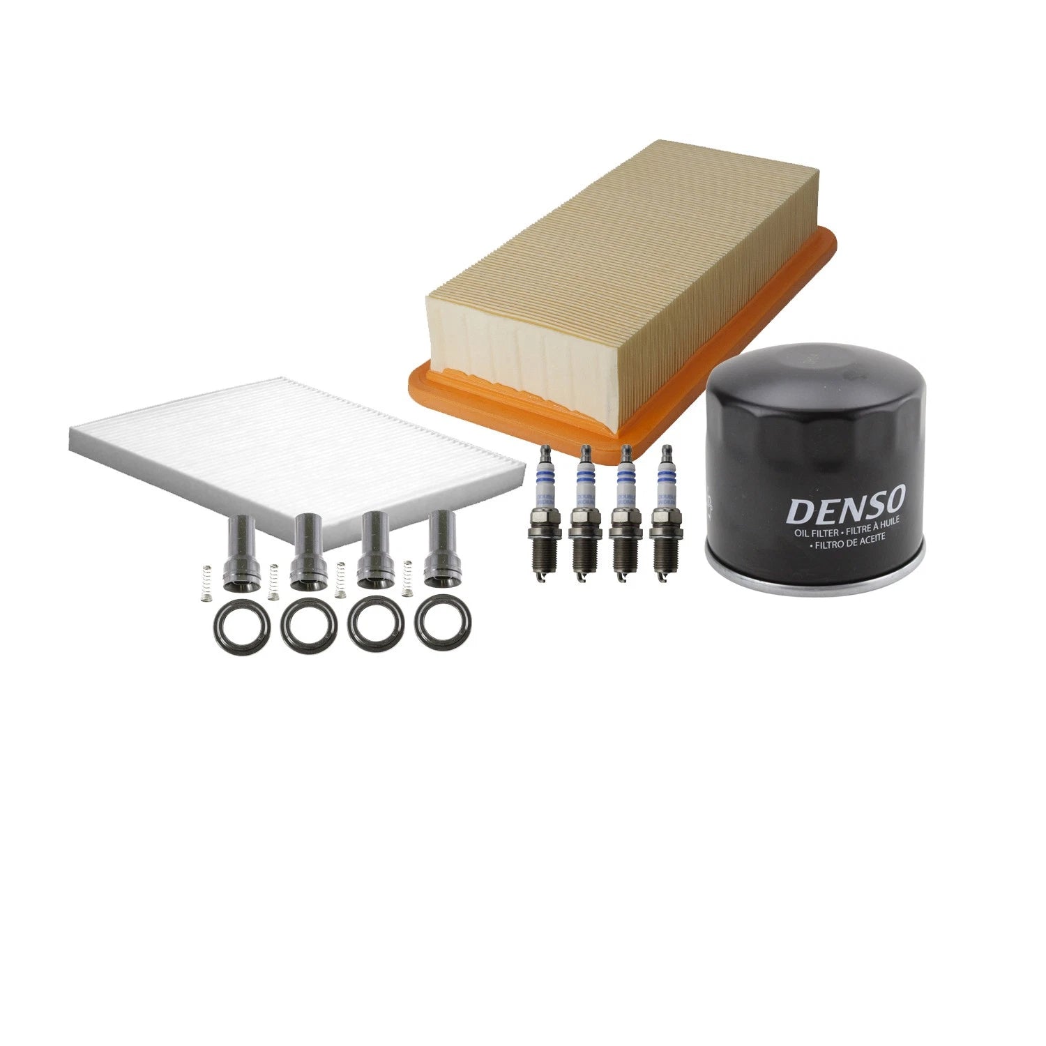 Denso Tune Up Kit 4 Spark Plugs & Boots for Kia Rio Rio 5 (2006–2011)