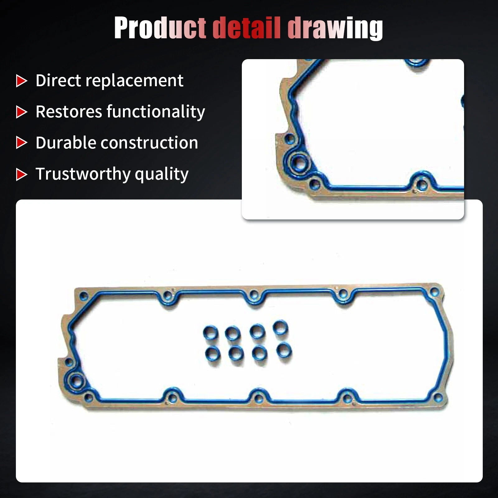 Intake Manifold Gasket for Chevrolet Camaro GMC Sierra 1500 (2014–2020)
