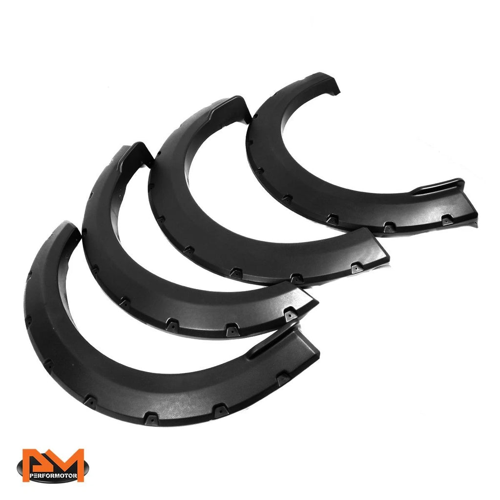 Set of 4 ABS Pocket-Riveted Wheel Fender Flares for Ford F150 (2015–2017)