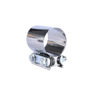 2Pcs 2.5" T304 Stainless Steel Butt Joint Band Exhaust Clamp for Universal
