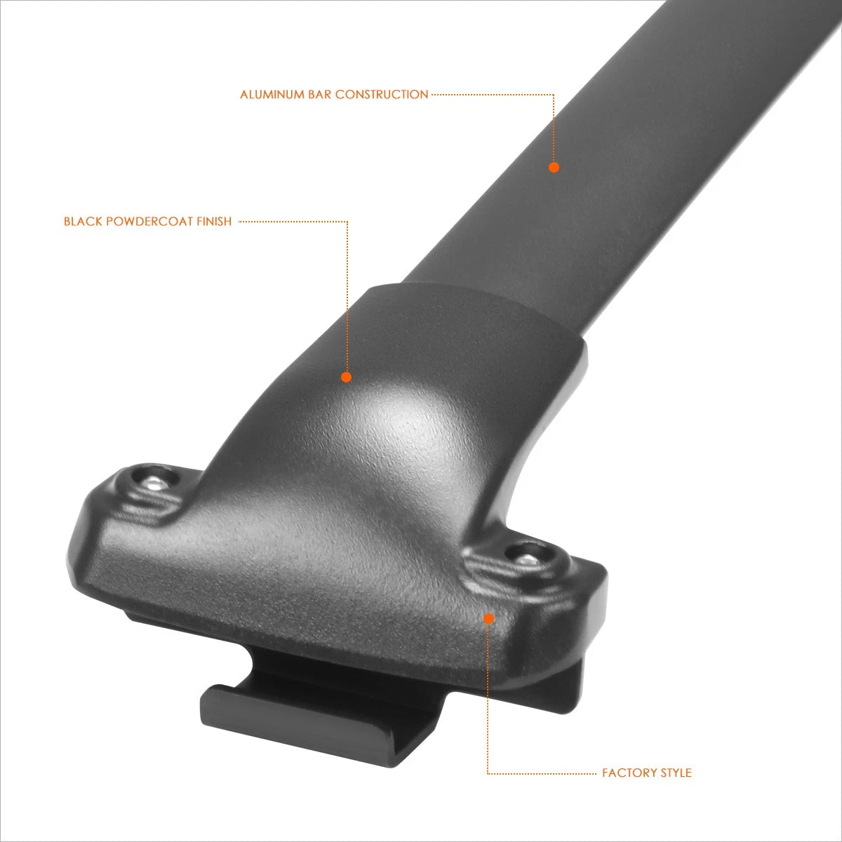 Set of 2 Roof Rack Crossbars for Ford Explorer (2020–2024) Black