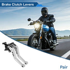 Adjustable Short Brake Clutch Levers for Honda Fury/VTX1300CX (2009–2018) Silver Tone