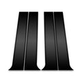 4pc Carbon Fiber Pillar Post Covers for 2022-2023 Jeep Wagoneer
