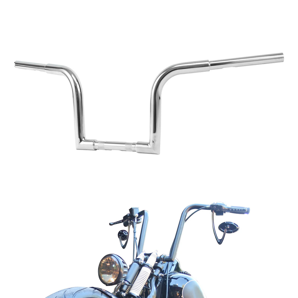 1 1/4" Ape Hanger Handlebars for Harley FLST Sportster XL (Fits 10" Rise)