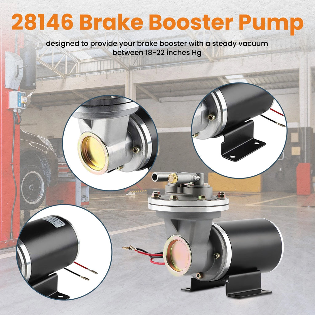 Electric Vacuum Pump Brake Booster for GMC Ford (18" to 22")