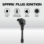 OEM Ignition Coil 22448-JA00C UF549 for Nissan Altima Rogue Sentra Versa Cube (–)