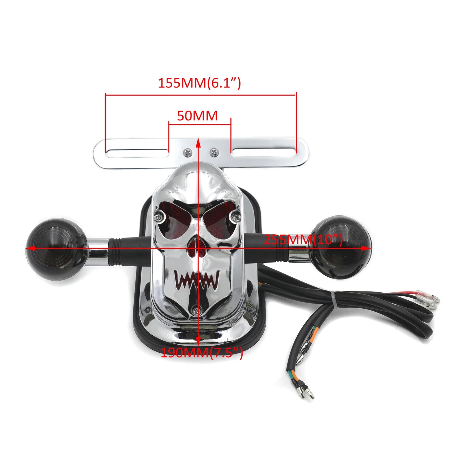 Skull Tail Brake Stop Light Turn Signal Lamp for Harley