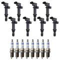 Set of 8 Ignition Coils & Spark Plugs for Ram 1500 Commander V8