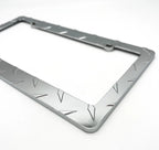 License Plate Frame Chrome Diamond Plate for Car Truck SUV (Universal)