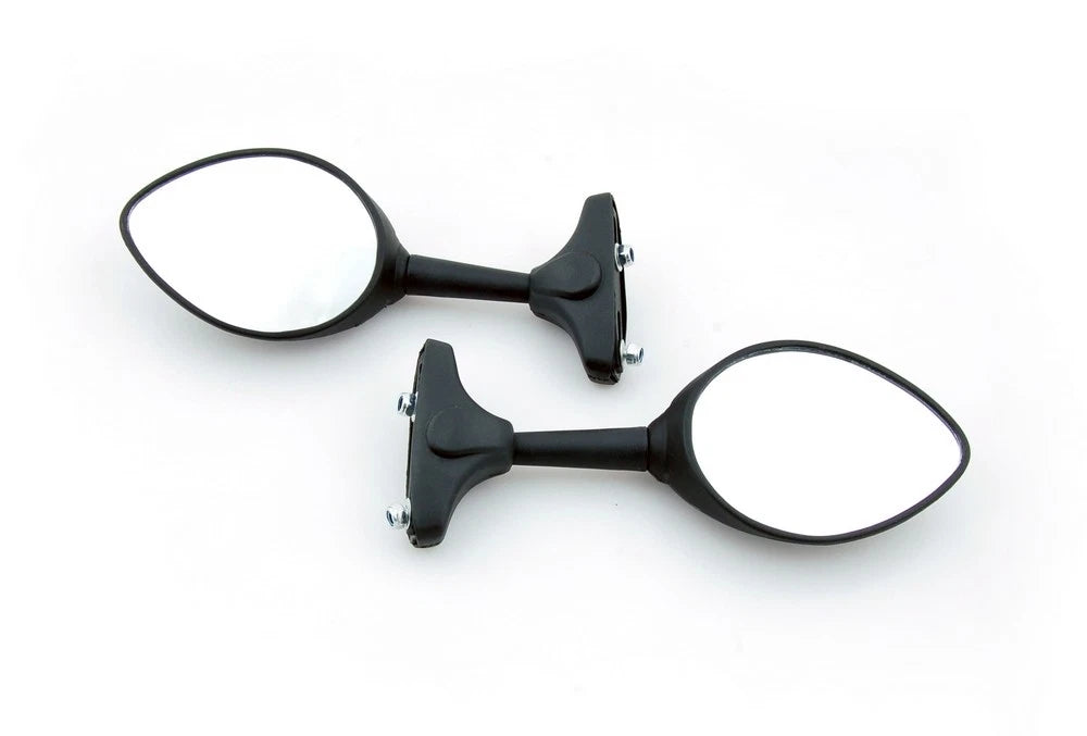 Universal Moto Mirrors for Honda Kawasaki Suzuki Yamaha Ducati (All Years) - Black