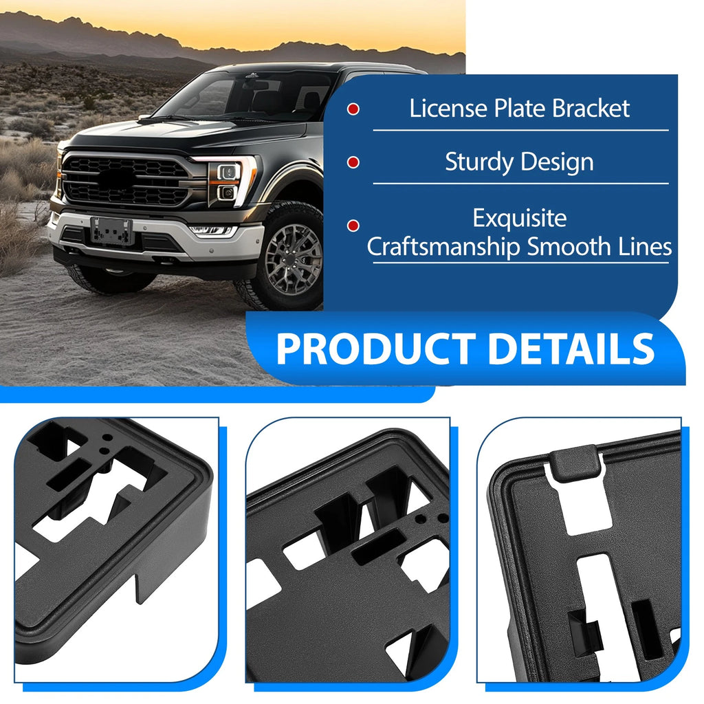 Front Bumper License Plate Bracket for Ford F-150 (2021–2023)