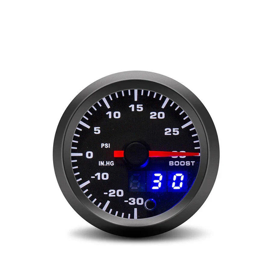 2" Digital 7 Color LED Turbo Boost PSI Gauge for Vehicle Car
