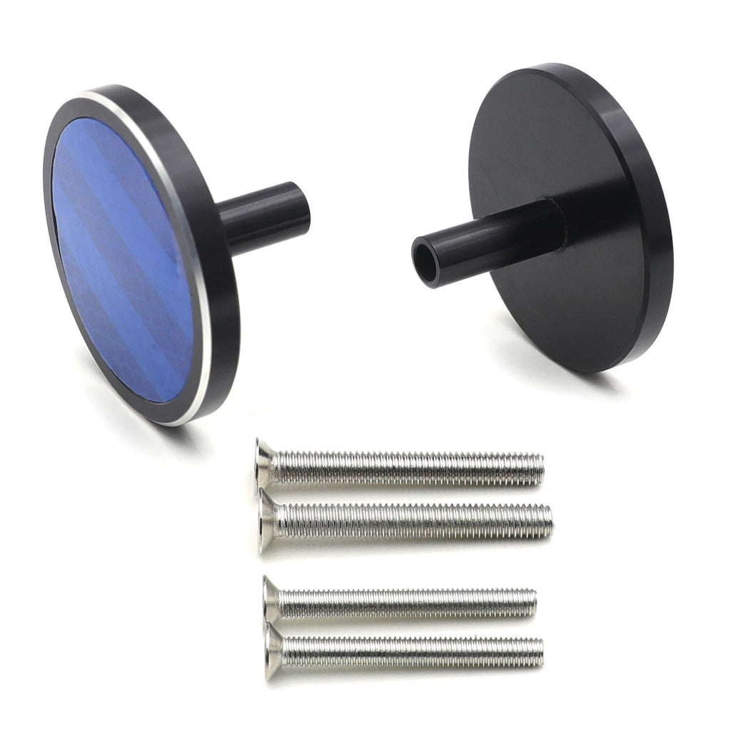 Universal Blue Motorcycle Front Fender Reflector Frame Slider Screw Bolt