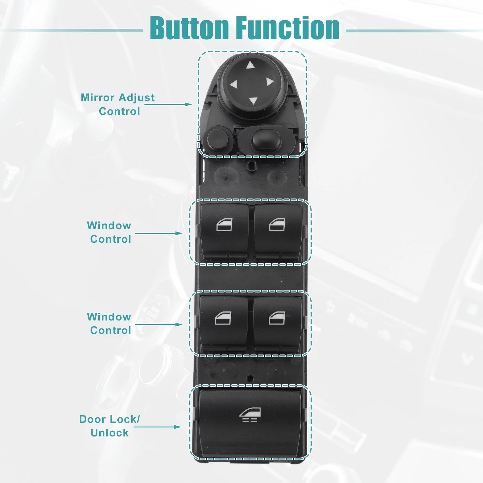 Master Power Window Switch for BMW M3 (No. 61319217365) (2007–2013)