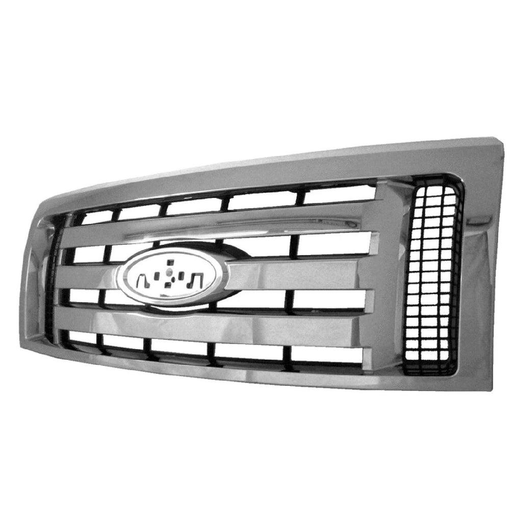 Replacement Chrome Plastic Grille For 2009-2012 Ford Pickup Ford Lightduty