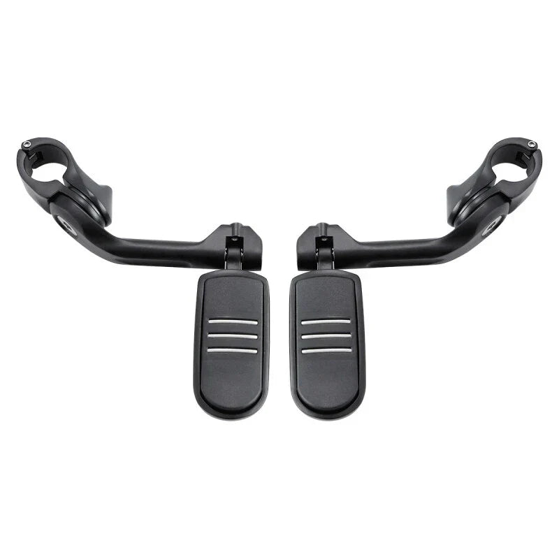 1 1/4'' Matte Long Angled Footpegs Mount Engine Guard Pegstreamliner