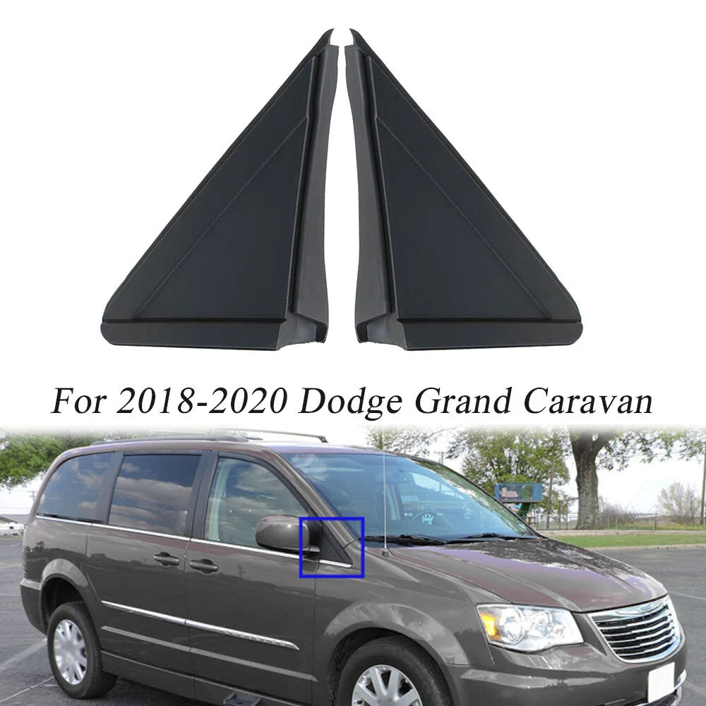 Set of 2 Side Mirror Flag Appliques for Dodge Grand Caravan (2008–2019)