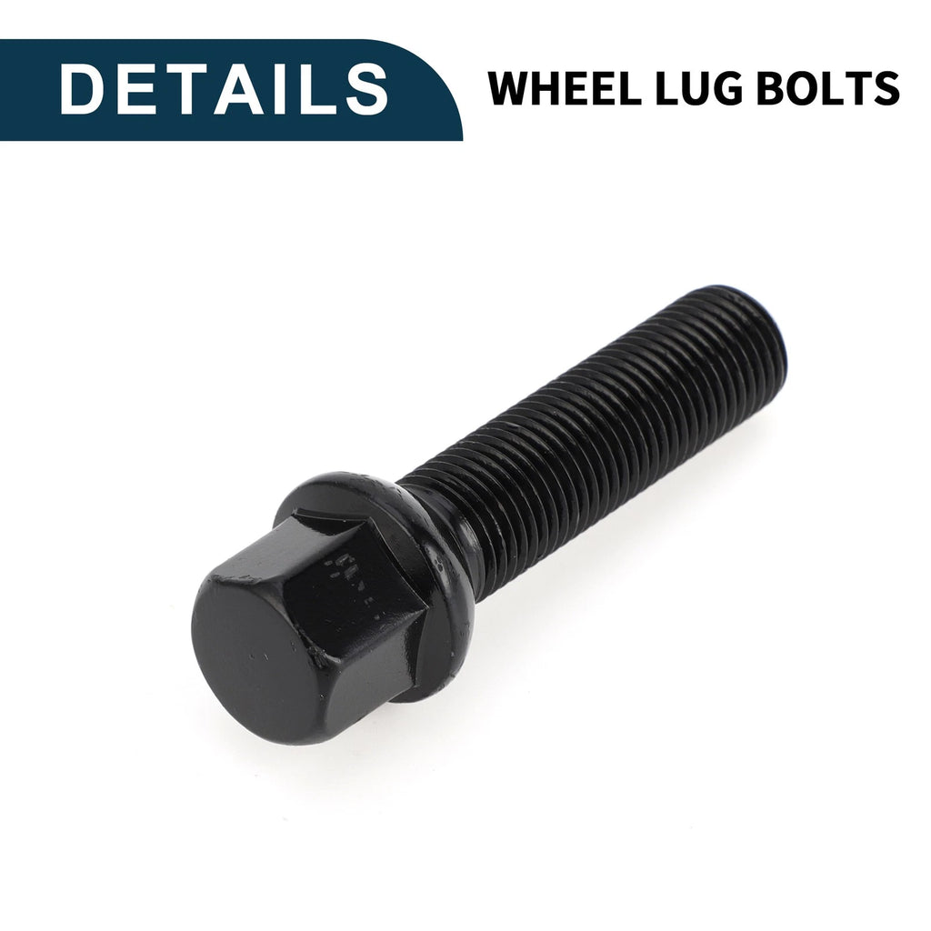 10 Pcs M14x1.5mm Ball Seat Wheel Lug Bolt 50mm Shank for Volkswagen Porsche 