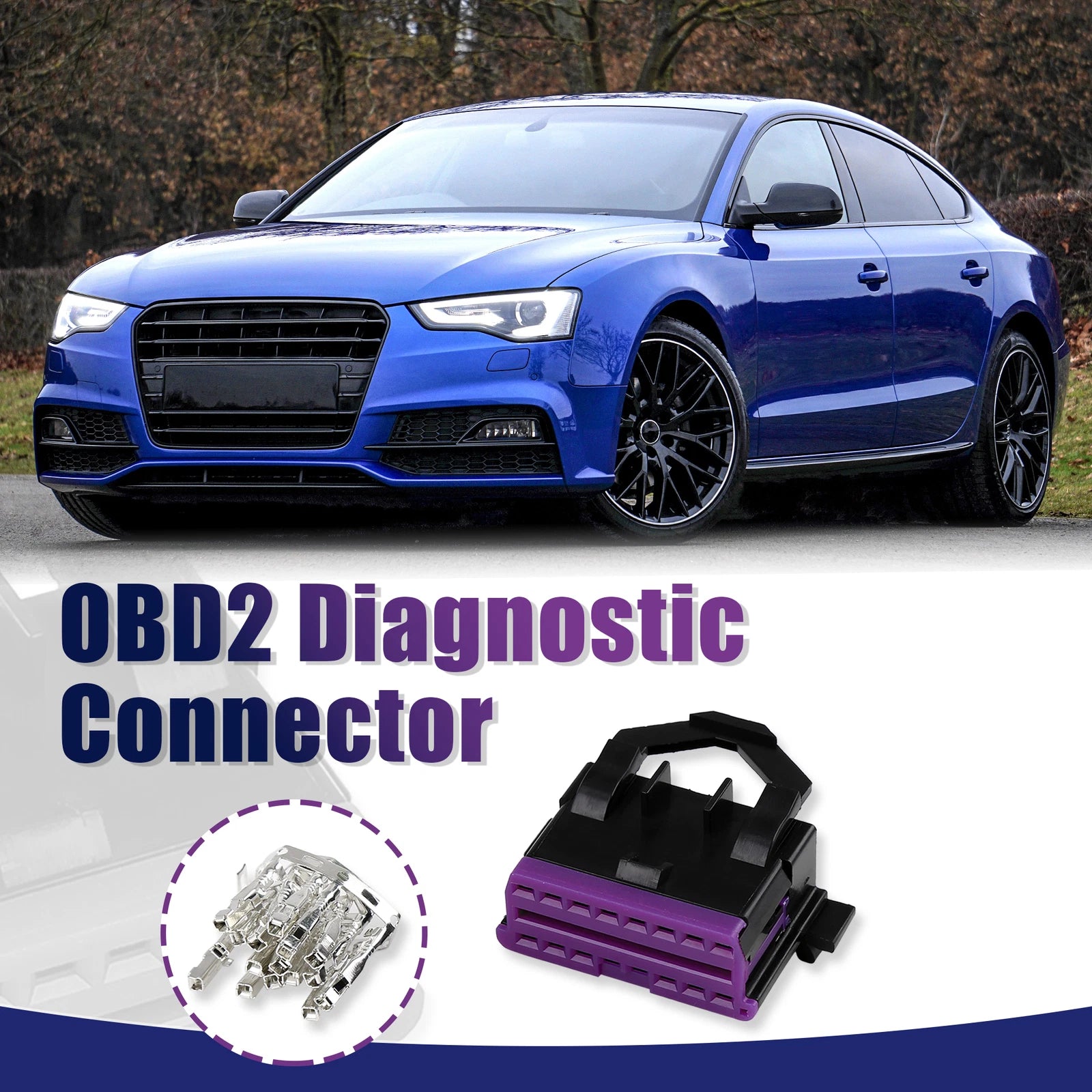 OBD2 Diagnostic Connector Female Socket for VW Audi (1 Piece)