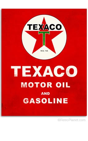 Vintage Texaco Motor Oil Gasoline Sign for Garage (10075)