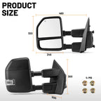 Pair of Power Towing Side Mirrors for Ford F250 F350 (2017–2019)