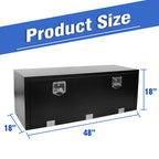 Tool Box for Pickup Truck (48"X18"X18") - Black Steel with Lock & Key