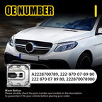 2X LED Headlight Ballast Module for Mercedes GLE350 (2016–2018) A2228700789