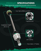 CV Axle Shaft for BMW 323Ci 323i 323is 325Ci 325i 328Ci 328i Z4 328is (2000–2006)