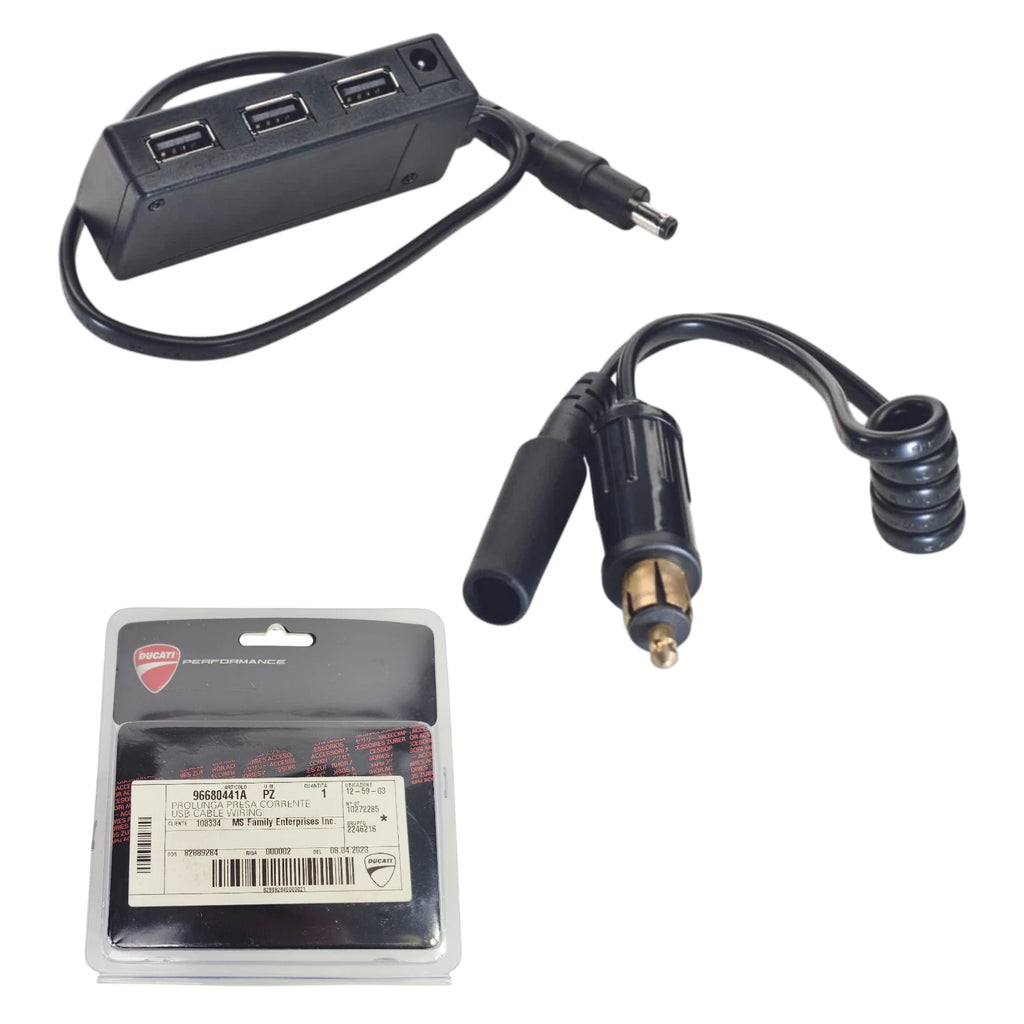 Genuine OEM Power Extension Cable with USB Port for Ducati Multistrada