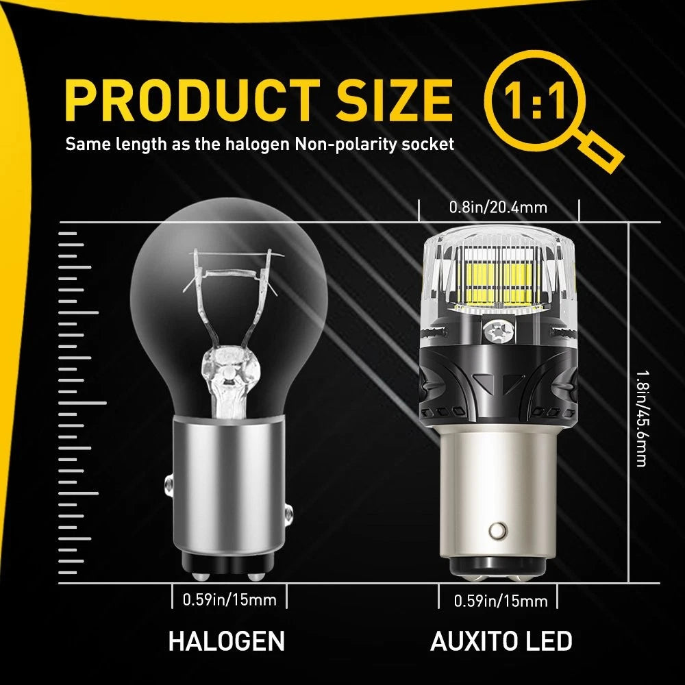 2X LED Turn Signal Brake Reverse Parking Light Bulb 1157 2057 2357 for AUXITO