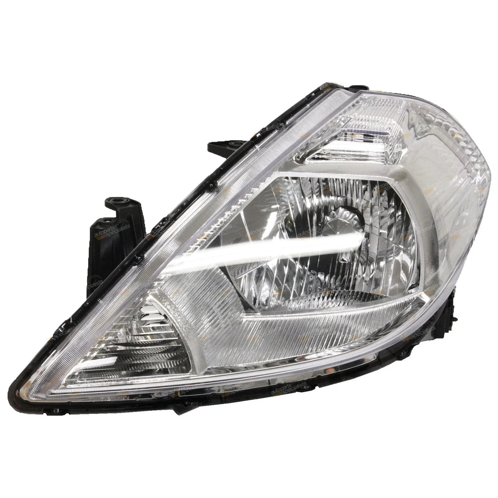 LH+RH Chrome Headlights Pair for Nissan Tiida C11 Sedan/Hatch (2006 - 2009)