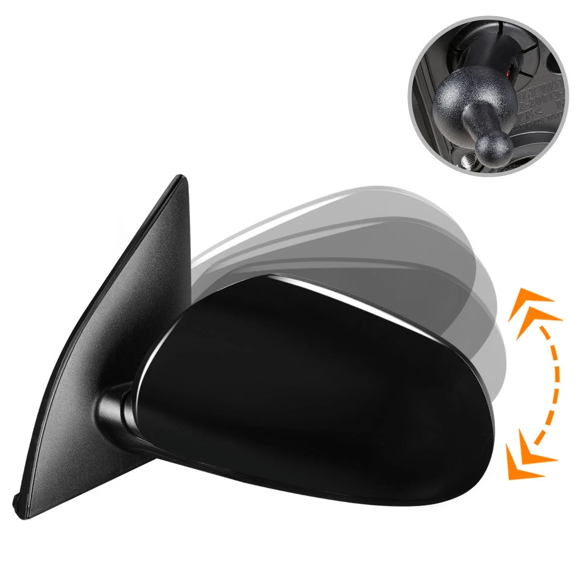 OE Style Manual Side Rear View Mirror for Hyundai Accent (2010–2011)