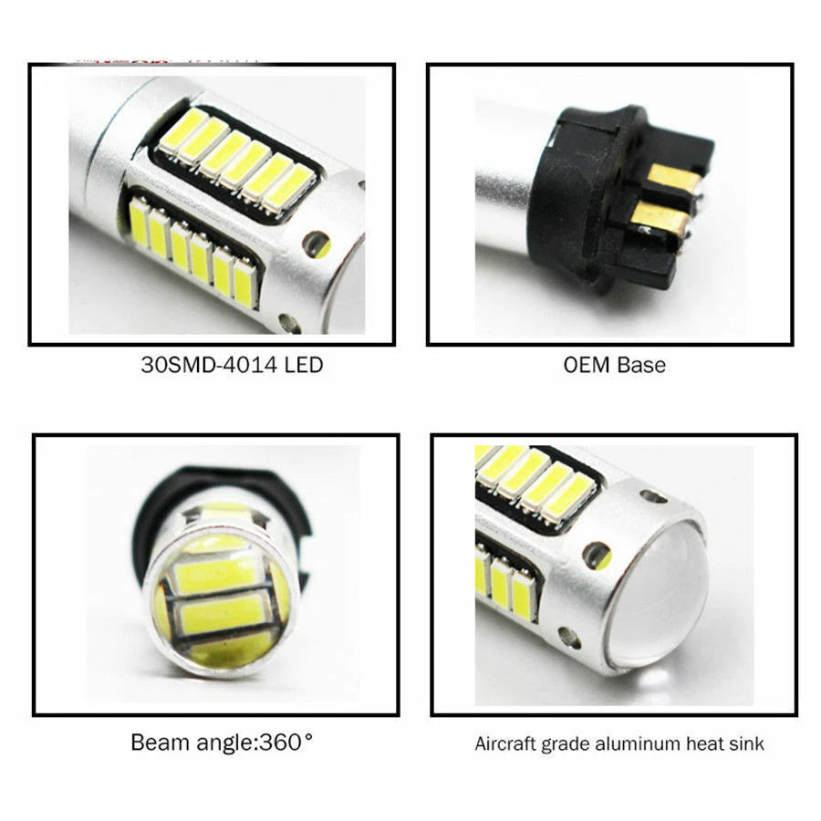 2x 6000K White Error Free PWY24W LED Bulbs for Mercedes (2014-2017)