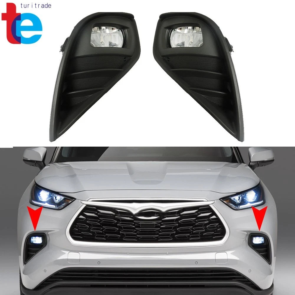 2X LED Fog Lights for Toyota Highlander (2020–2022) W/Switch Wires