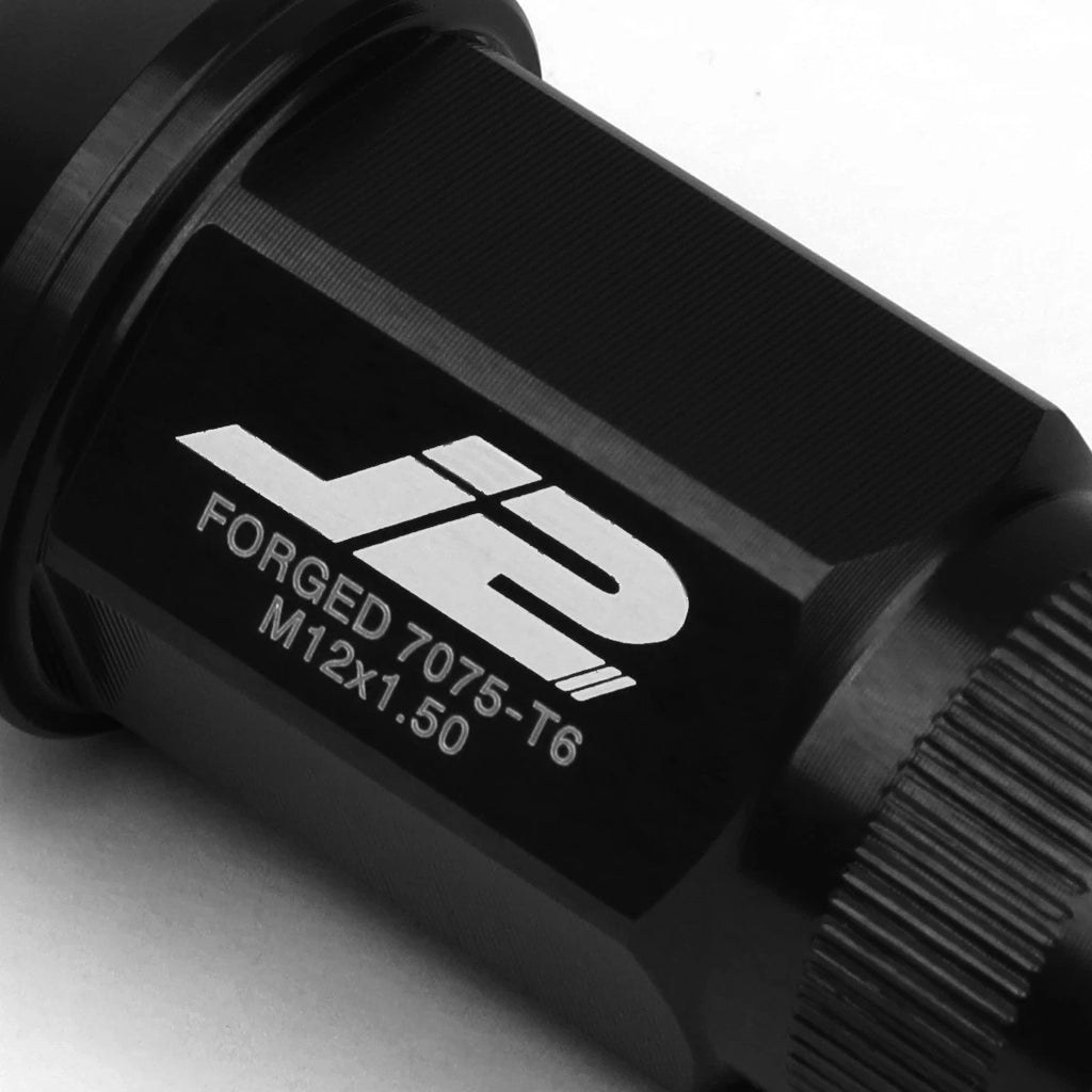 Set of 20 J2 7075 Forged Aluminum M12x1.5 Open-End Lug Nuts for Universal