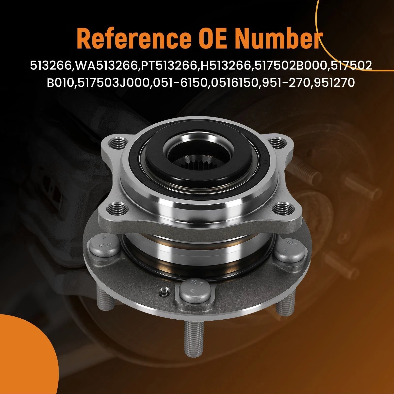 1x Front Left Right Wheel Hub & Bearing for Kia Sorento (2011–2015)