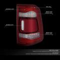 Right Side Tail Light Assembly for Ram 1500 (2019–2024) Chrome Red LED