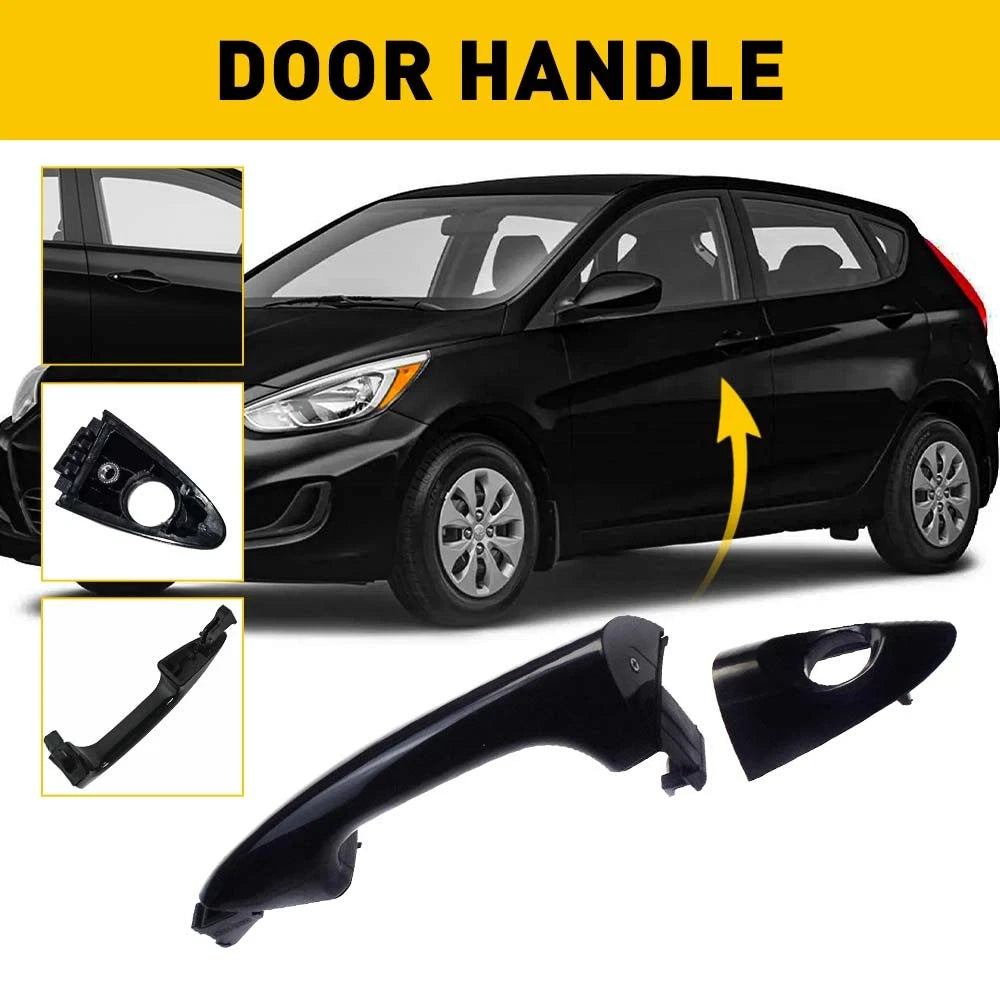 Front Left Door Handle for Hyundai Accent (2012–2015) - Black
