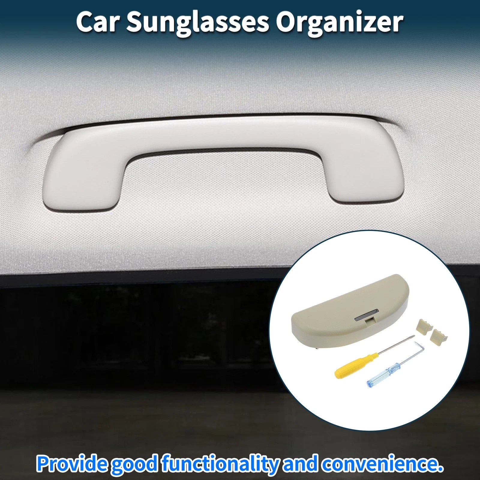 Sunglasses Case for Volkswagen Golf 6 (2009–2013) Eyeglasses Holder Beige