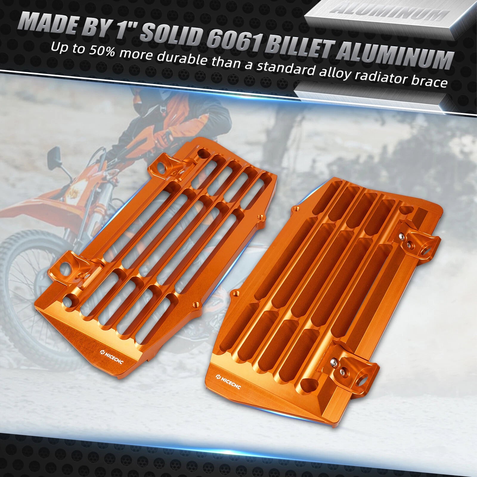 NICECNC Radiator Guards for KTM 300 XCW XC-W TPI 500 EXC-F (2017–2023)