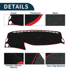 Dashboard Cover Mat for Mercedes Benz S Class W222 2014-2020 Black Red