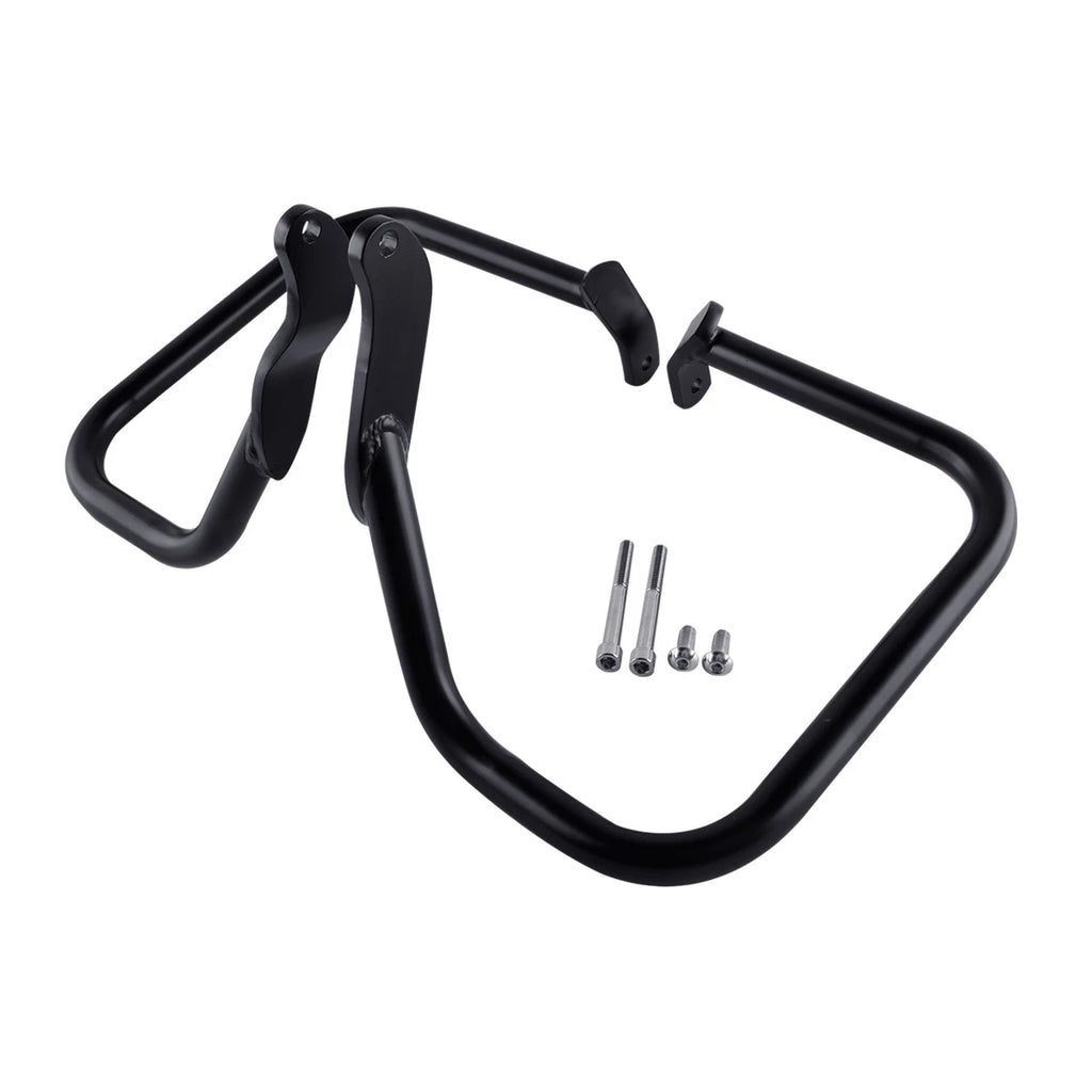 Chrome/Black Saddlebag Guard Rail Crash Bar for Harley FLST FLSTC (2000–2017)