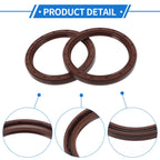 Set of 2 Oil Seal Rotary Shaft Seal FKM Rubber 65x80x8mm