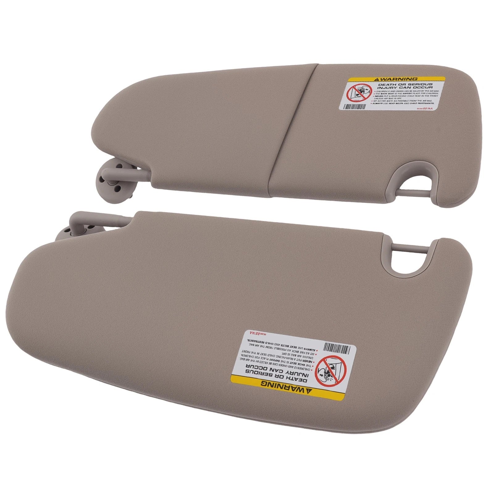 Pair Sun Visor Set for Dodge Ram 1500 2500 3500 (2002–2009) Left + Right Beige