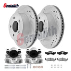 Front Brake Calipers with Ceramic Pads & Rotors for Jeep Wrangler Cherokee (1999–2006)